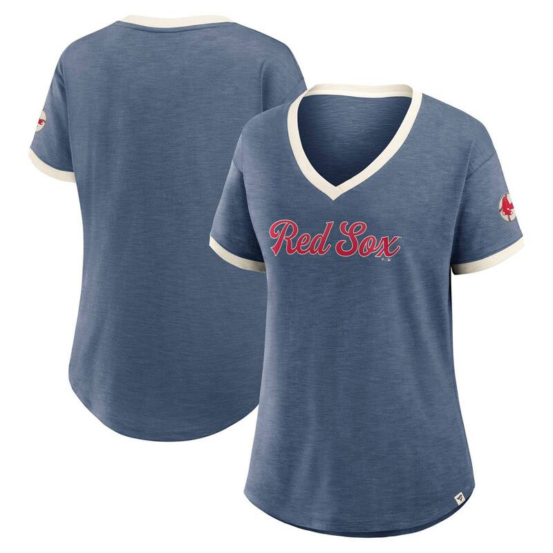 ファナティクス レディース トップス ティーシャツ Vのど首 ヴィンテージ Women\u0027s Fanatics Navy Boston Red Sox Cooperstown Collection Vintage Play V-Neck T-Shirt Rsx Navy 米国海軍 Tシャツ・カットソー-トップス-レディースファッション