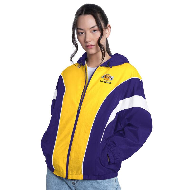ジースリー フォーハー バイ カール バンクス レディース アウター ジャケット・ブルゾン Women's G-III 4Her by Carl Banks Purple/Gold Los Angeles Lakers Quarterback Lightweight Oversized Full-Zip Jacket Lak Purple パープル