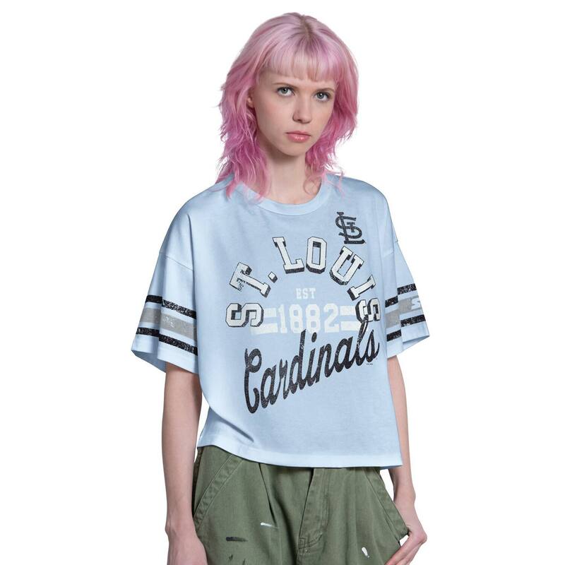 クランク レディース トップス プルオーバー クロップド Women\u0027starter Light Blue St. Louis Cardinals Cropped Hurry Up Offense T-Shirt Crd Light 青み