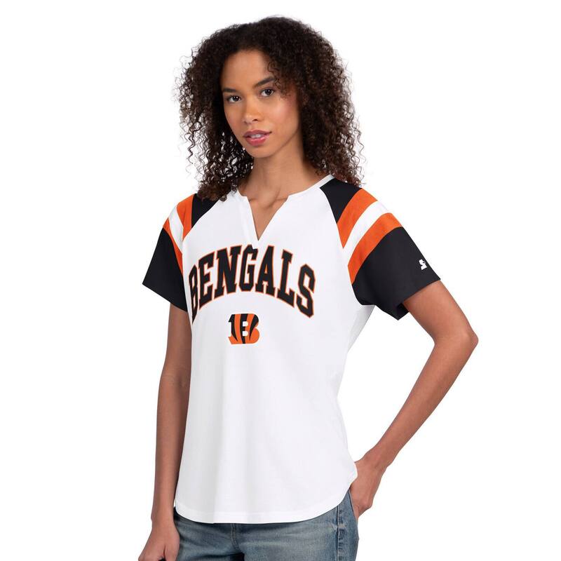 スターター レディース トップス Tシャツ Women'starter White Cincinnati Bengals Game Onotch Neck T-Shirt Bng White ホワイト