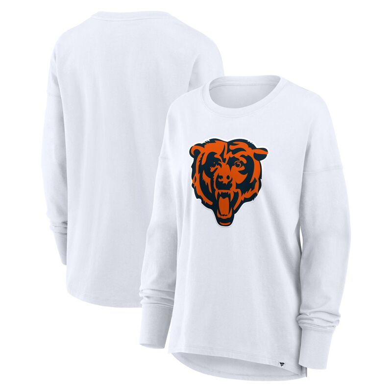 ファナティクス レディース トップス プルオーバー Women\u0027s Fanatics White Chicago Bears Relaxed Hip Essentialong Sleeve T-Shirt Brs White 白いこと