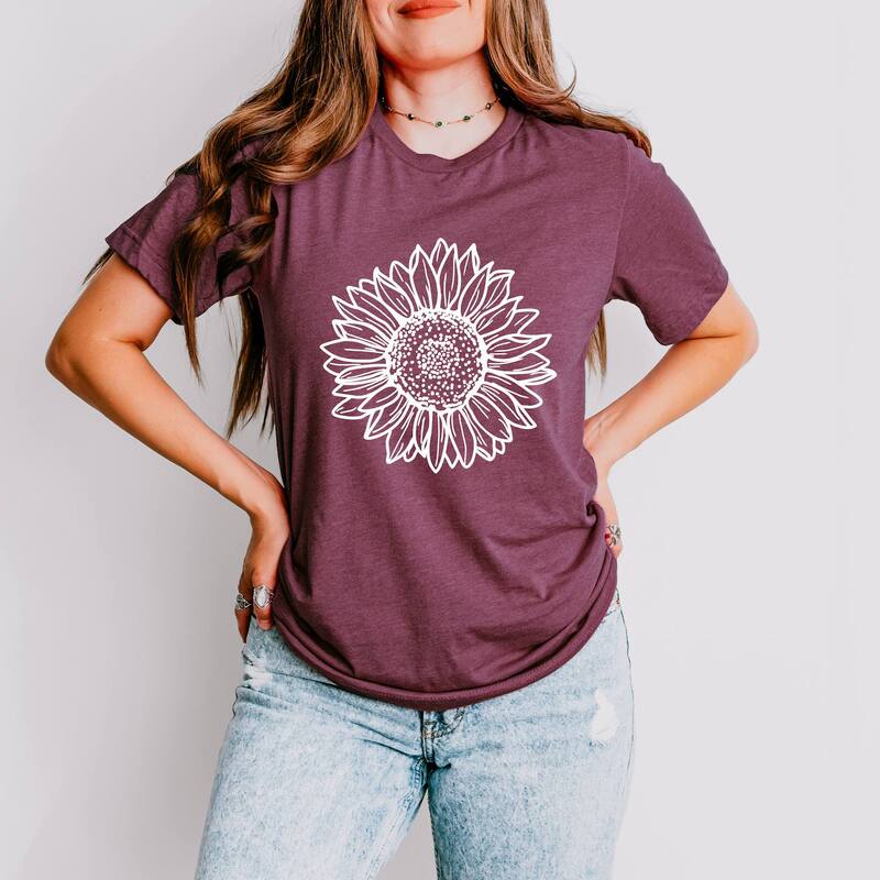 Simply Sage Market レディース トップス Tシャツ グラフィック Simply Sage Market Sunflower - Women'short Sleeve Graphic T-Shirt Plum プラム