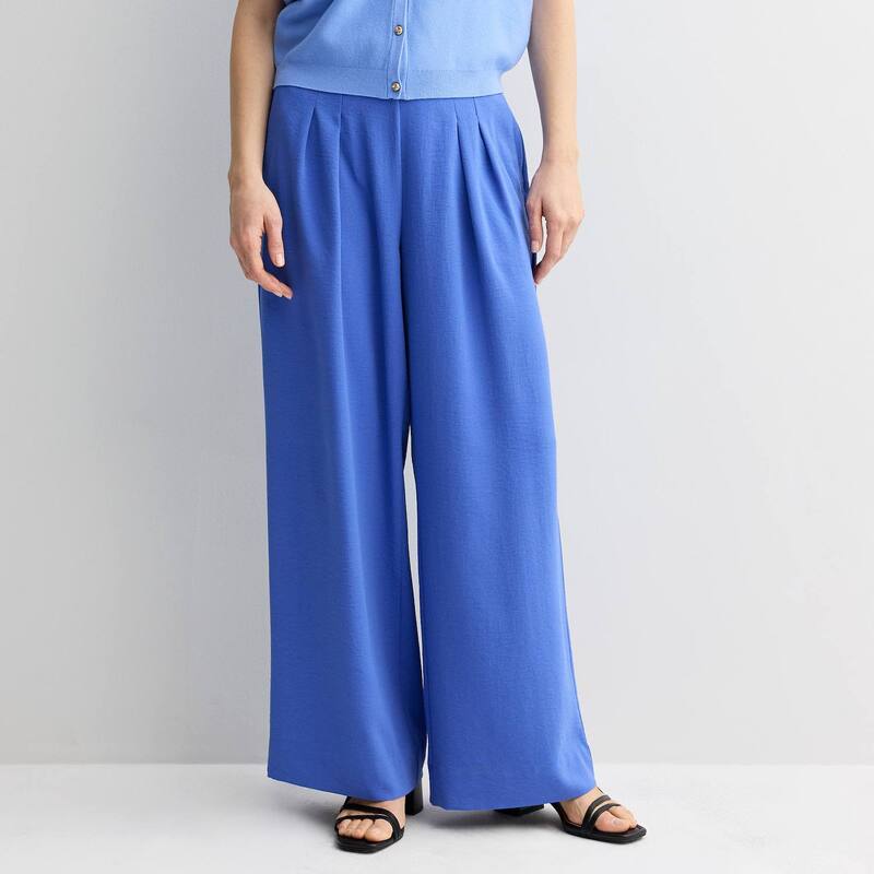 ナインウェスト レディース ボトムス カジュアルパンツ ワイドレッグ Women's Nine West Soft Pull-On Wide Leg Pants Nicole Blue ブルー
