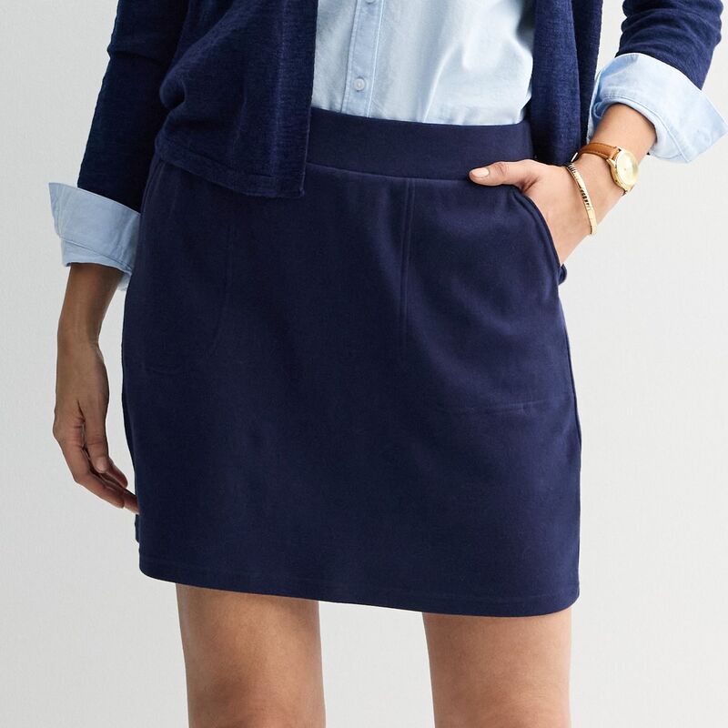 クロフト＆バロー レディース ボトムスカート ニット Women ’ s Croft & Barrow Knit Skort Genuine Navy ネイビー