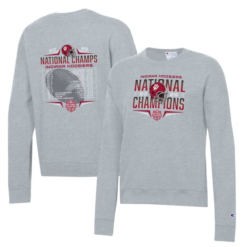 チャンピオン レディース トップス Tシャツ スウェット Unisex Champion Heather Gray Indiana Hoosiers College Football Playoff 2025 National Championschedule Sweatshirt Ind Grey グレー
