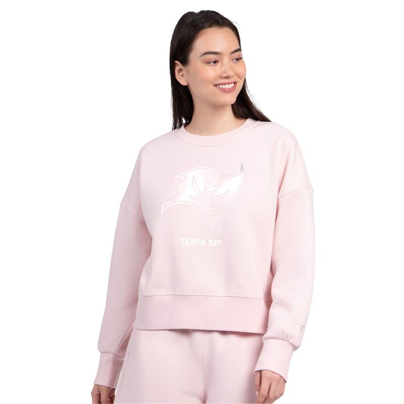 クランク レディース トップス プルオーバー 流汗 フリース Women\u0027starter Pastel Pink Tampa Bay Buccaneers Travel Pastels Boxy Fleece Sweatshirt Buc Multi マルチ色つや