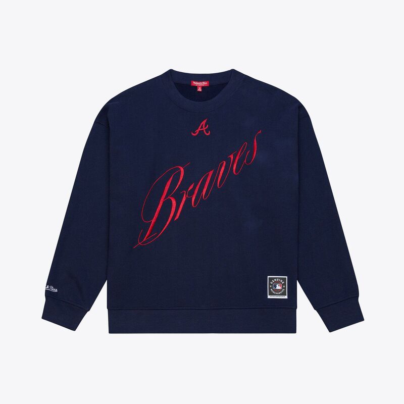 ミッチェル\u0026ネス レディース トップス プルオーバー 汗水 Women\u0027s Mitchell \u0026 Ness Navy Atlanta Bravescript Sweatshirt Brv Navy 米国海軍