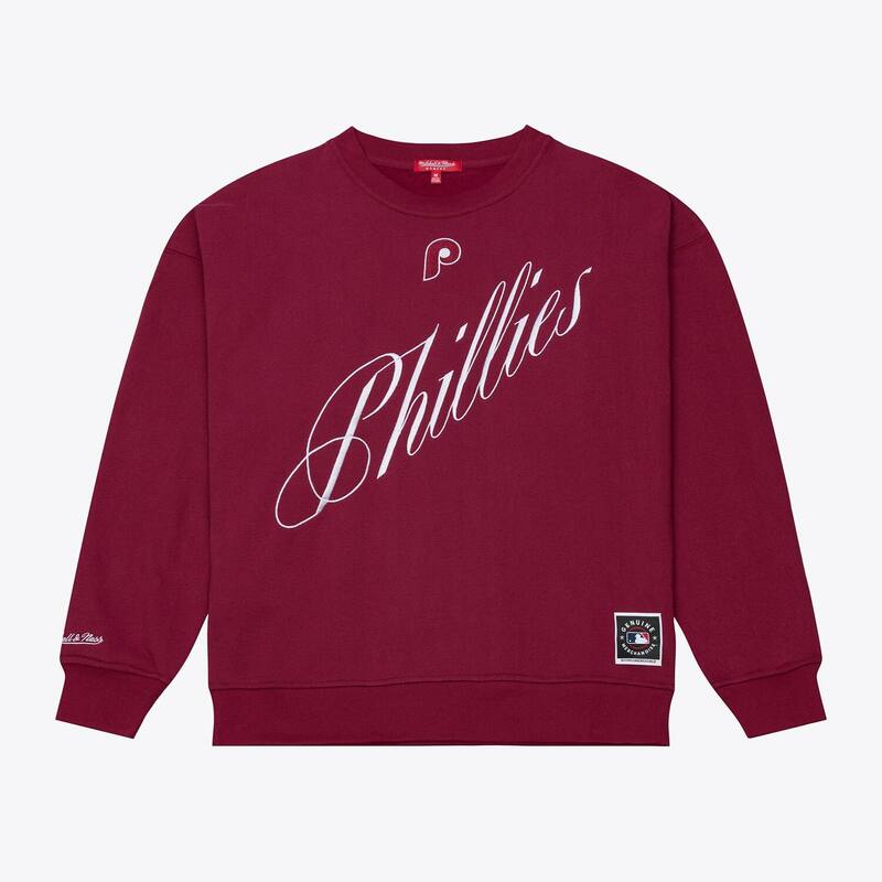 ミッチェル\u0026ネス レディース トップス プルオーバー 汗水 Women\u0027s Mitchell \u0026 Ness Burgundy Philadelphia Philliescript Sweatshirt Phl Med Re バーガンディ