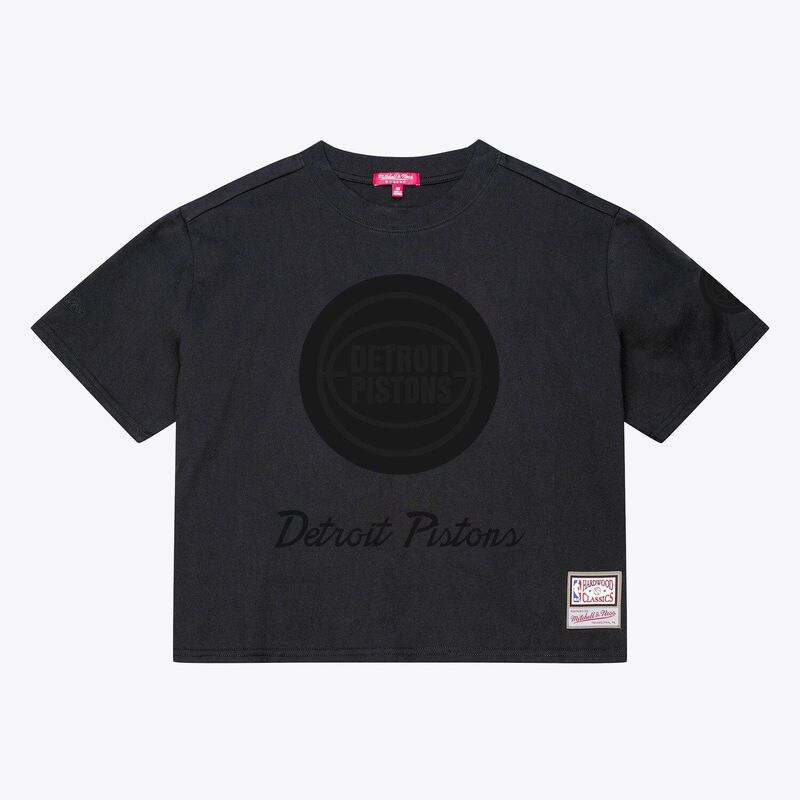 ミッチェル\u0026ネス レディース トップス プルオーバー クロップド Women\u0027s Mitchell \u0026 Ness Black Detroit Pistons Phantom Cropped T-Shirt Pis Black 黒いこと