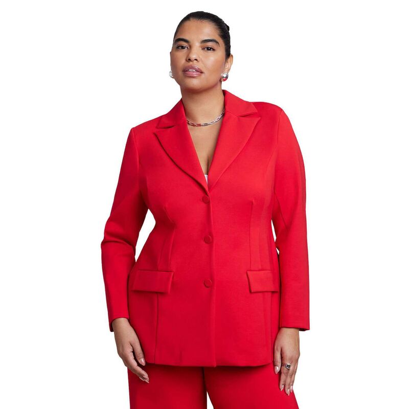 エロクイ レディース アウター 上衣・上衣 足し加える大きさ スポーツジャケット ELOQUII Women\u0027s Plusize The Ultimate Nipped Waist Blazer Barbados Cherry