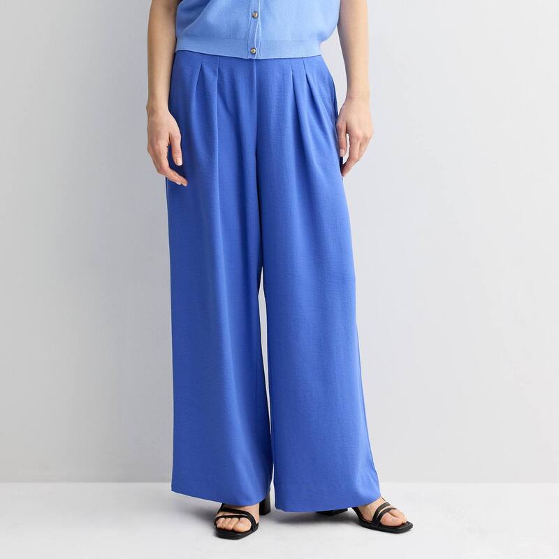 ナインウェスト レディース ボトムス カジュアルパンツ ワイドレッグ プチ Petite Nine West Soft Pull-On Wide Leg Pants Nicole Blue ブルー