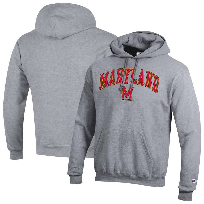 チャンピオン レディース トップス Tシャツ ロゴ パーカー Men'sChampion Heather Gray Maryland Terrapins Arch Over Logo Pullover Hoodie Mar Grey グレー|ReVida 店