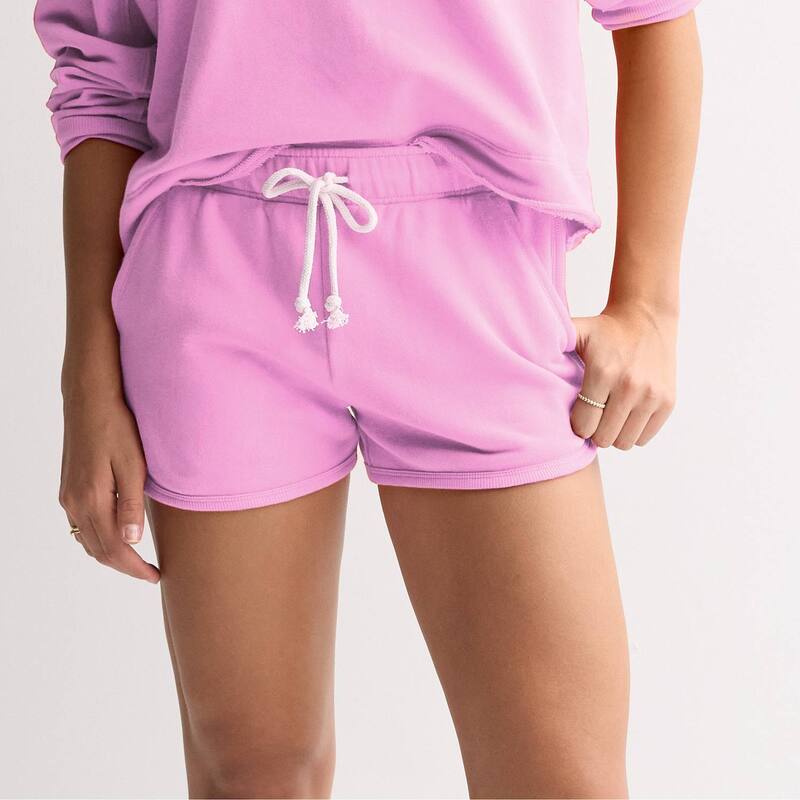 エスオー レディース ボトムス ハーフパンツ・ショーツ パイル ショートパンツ Juniors' SO Terry Dolphin Shorts Orchid Flower