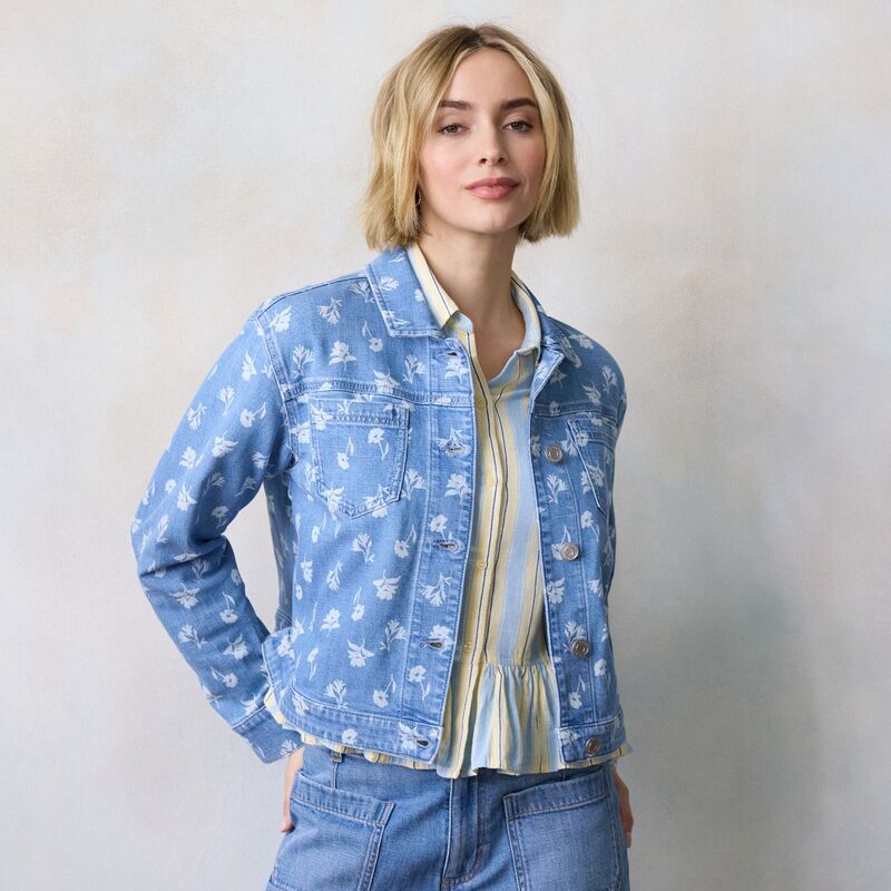 LC Lauren Conrad レディース アウター ジャケット・ブルゾン デニム Women's LC Lauren Conrad Novelty Denim Trucker Jacket Denim Cheri Fleur デニム