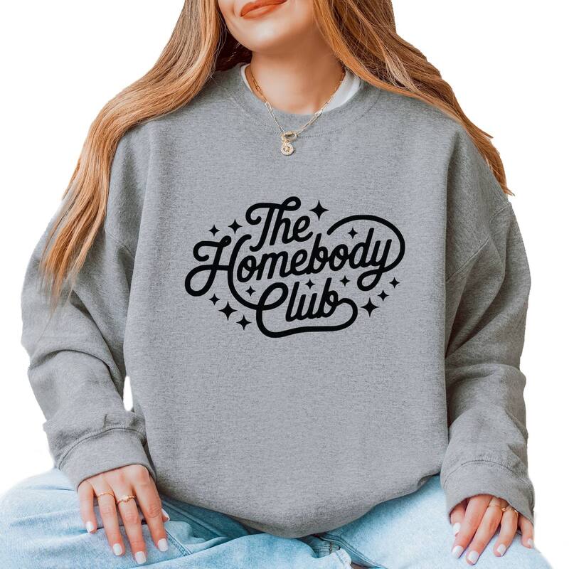 Simply Sage Market レディース トップス Tシャツ スウェット グラフィック Simply Sage Markethe Homebody Club Cursive Stars - Women's Graphic Sweatshirt Graphite グラファイト