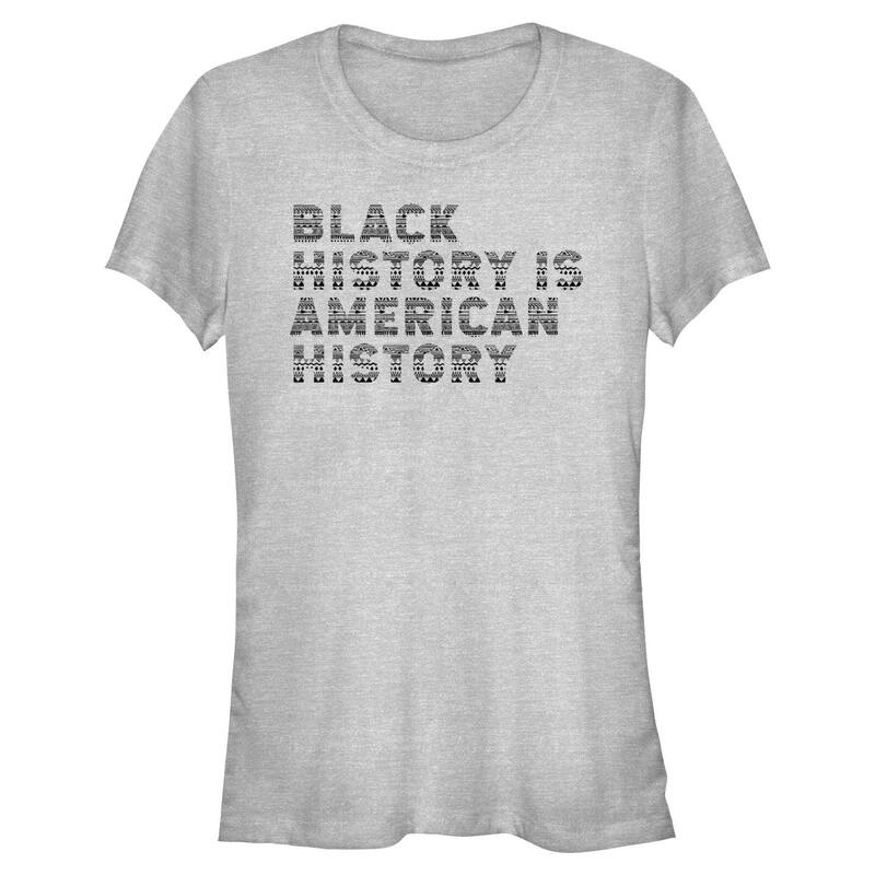 アニメキャラクター レディース トップス Tシャツ グラフィック Licensed Character Juniors' Black History Is American History Graphic Tee Athletic Heather ヘザー