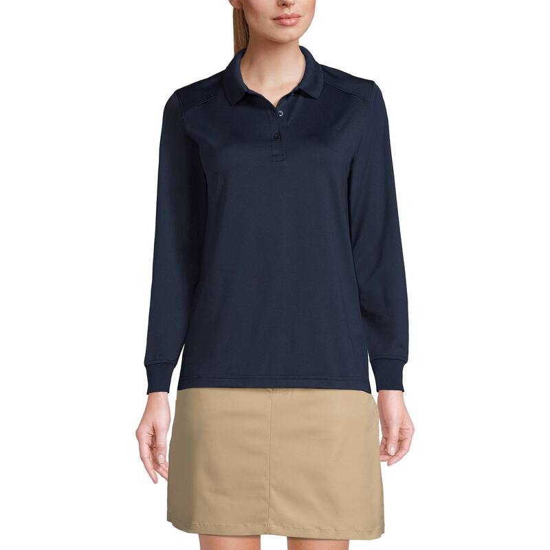 ランズエンド レディース トップス Tシャツ ポロシャツ Women's Lands' End Long Sleeve Rapidry Polo Shirt Classic Navy ネイビー