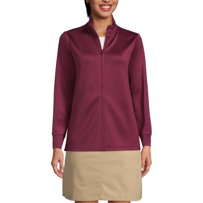 ランズ挙げ句の果て レディース アウター 上衣・上衣 Women\u0027s Lands\u0027 End Active Performance Full Zip Jacket Burgundy バーガンディ