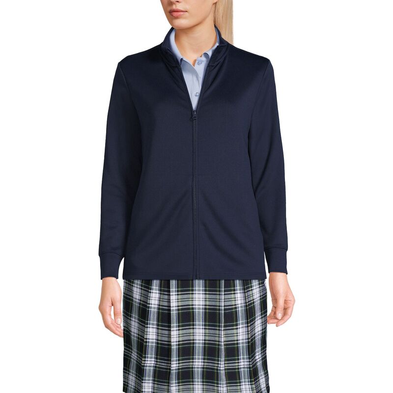 ランズ挙げ句の果て レディース アウター 上衣・上衣 Women\u0027s Lands\u0027 End Active Performance Full Zip Jacket Classic Navy 米国海軍