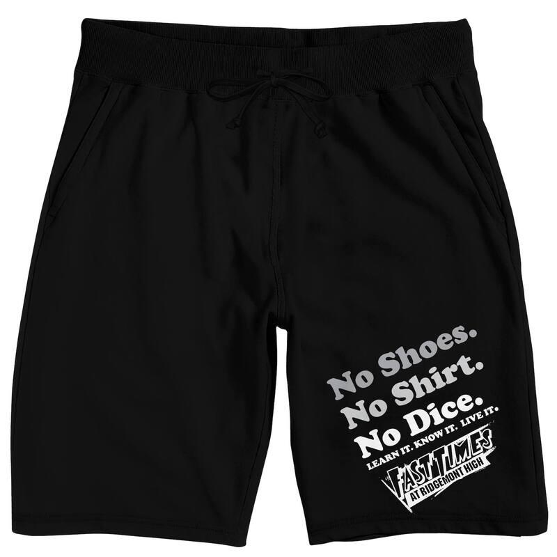 アニメキャラクター レディース アンダーウェア ナイトウェア ショートパンツ Licensed Character Men's Fastimes At Ridgemont High Pajama Shorts Black ブラック｜ReVida 店