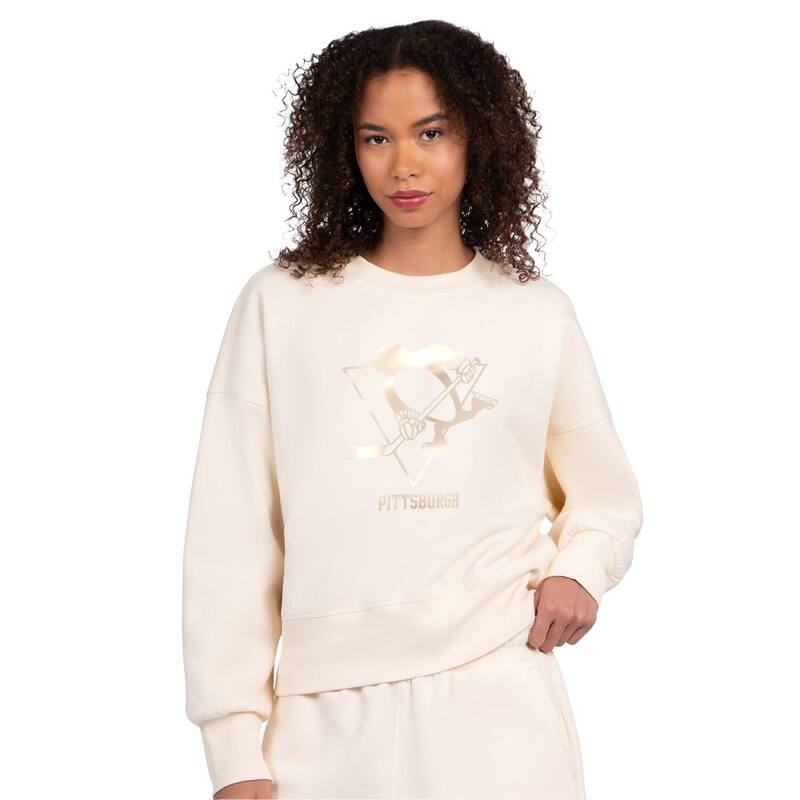 クランク レディース トップス プルオーバー 流汗 クロップド Women\u0027starter Cream Pittsburgh Penguins Boxy Cropped Sweatshirt Png Beige ベージュ