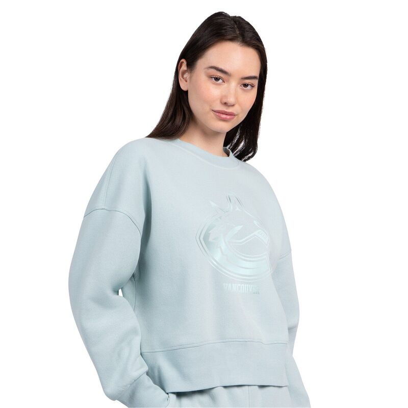 クランク レディース トップス プルオーバー 労働者の一団素っ首 流汗 Women\u0027starter Green Vancouver Canucks Boxy Crewneck Sweatshirt Cnk Green 緑であること