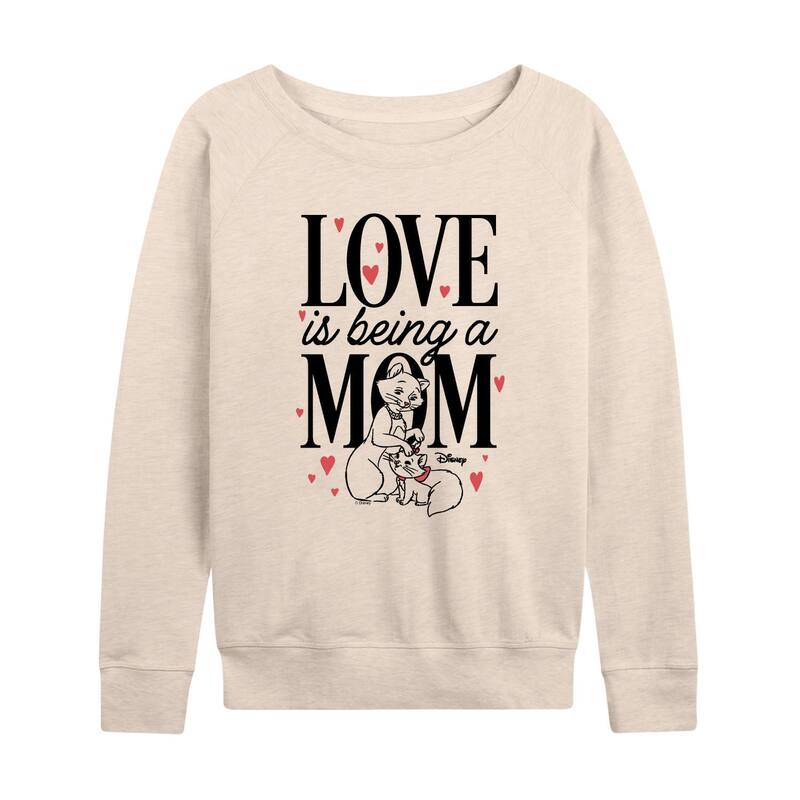 ディズニー レディース トップス Tシャツ パイル Women's Disney's The Aristocats Love Is Being A Mom French Terry Long Sleeve Tee Beige ベージュ