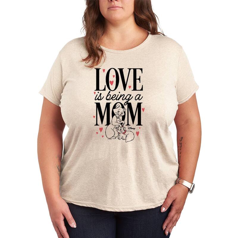 ディズニー レディース トップス Tシャツ プラスサイズ グラフィック Plusize Disney's The Aristocats Love Is Being A Mom Graphic Tee Beige ベージュ