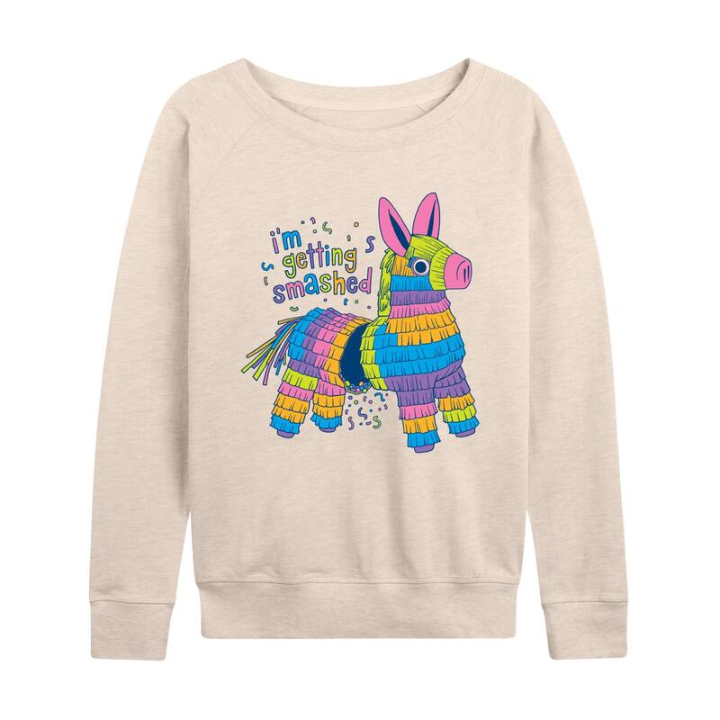 アニメキャラクター レディース トップス Tシャツ パイル Licensed Character Women's Piata I'm Getting Smashed French Terry Long Sleeve Tee Beige ベージュ