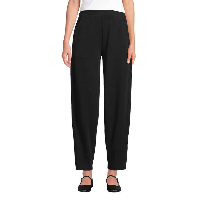 ランズエンド レディース ボトムス カジュアルパンツ トール アンクル Women's Tallands' End High Rise Barrel Ankle Pants Black ブラック