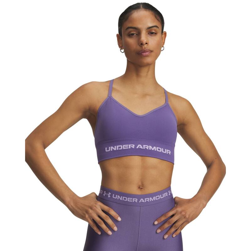 アンダーアーマー レディース アンダーウェア ブラジャー Women's Under Armour Vanish Seamless Low Long Sports Bra Purple Luxe パープル
