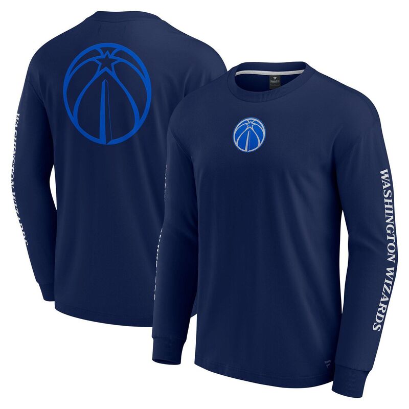 ファナティクス レディース トップス Tシャツ Men's Fanatics Navy Washington Wizards Elementstrive Long Sleeve T-Shirt Wiz Navy ネイビー|ReVida 店