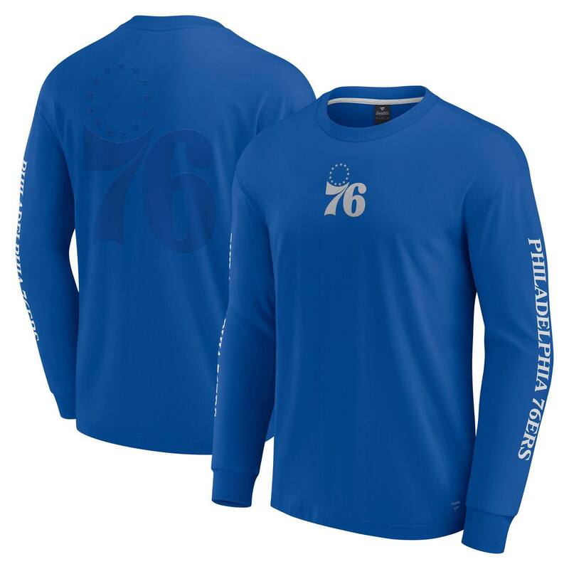 ファナティクス レディース トップス Tシャツ Men's Fanatics Royal Philadelphia 76ers Elementstrive Long Sleeve T-Shirt 76r Blue ブルー|ReVida 店