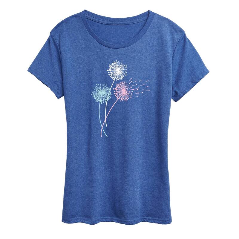 アニメキャラクター レディース トップス Tシャツ グラフィック Licensed Character Women's Pastel Dandelions Graphic Tee Royal Blue ブルー