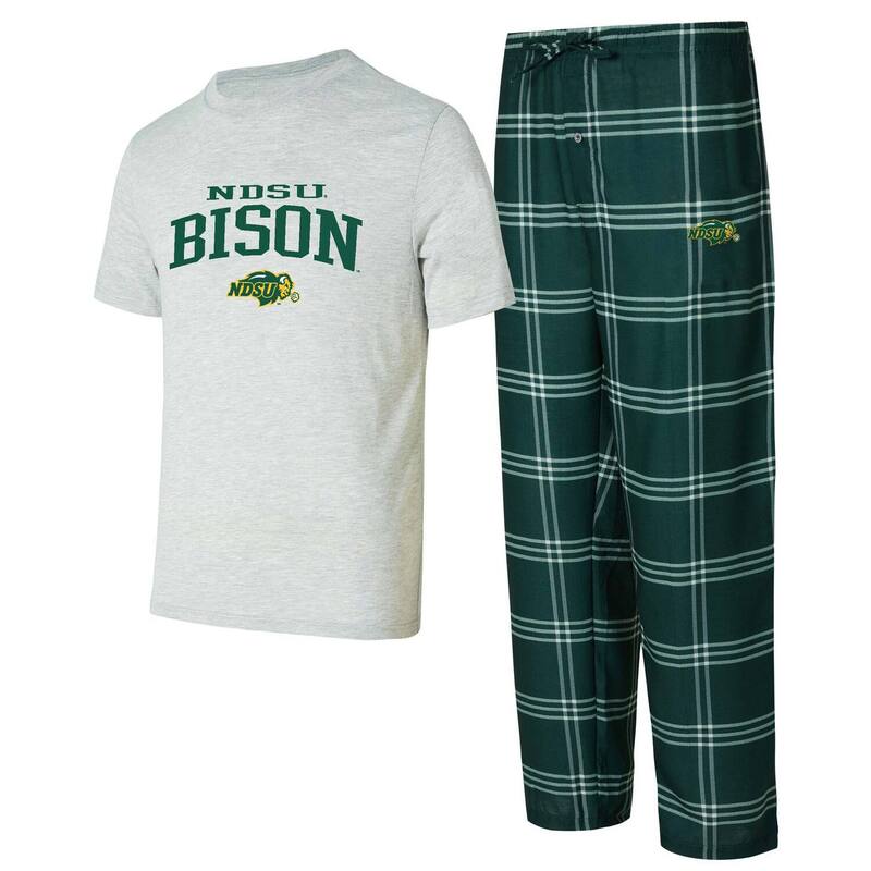 アンブランデッド レディース アンダーウェア ナイトウェア パンツ Tシャツ Unbranded Men's Conceptsport NDSU Bison T-Shirt & Pantsleep Set Nds Green グリーン