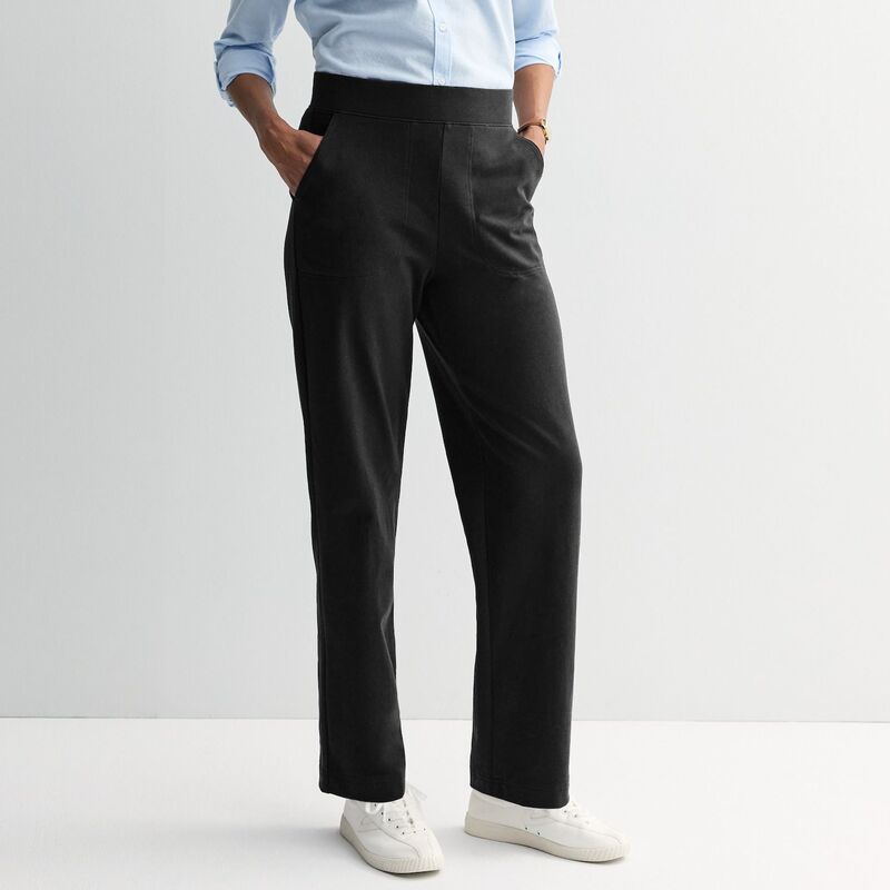 クロフト＆バロー レディース ボトムス カジュアルパンツ ストレート Women ’ s Croft & Barrow Essential Straight Leg Pants in Short & Regular Sizing Mineral Black ブラック