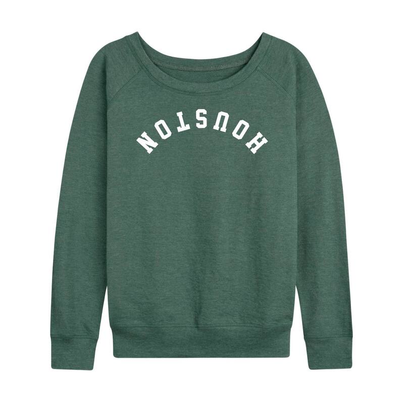 アニメキャラクター レディース トップス Tシャツ パイル ダウン Licensed Character Women's Houston Upside Down French Terry Long Sleeve Tee Heather Juniper ヘザー