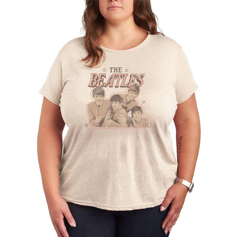 アニメキャラクター レディース トップス Tシャツ ヴィンテージ プラスサイズ グラフィック Licensed Character Plusize The Beatlestars Vintage Graphic Tee Beige ベージュ