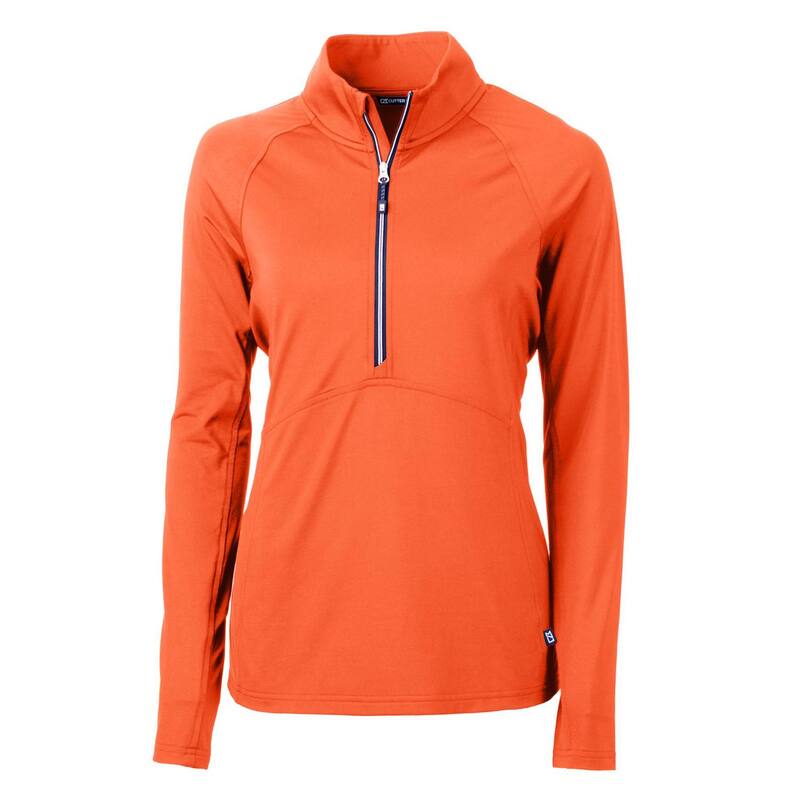 カッターアンドバック レディース アウター ジャケット・ブルゾン ハーフジップ ニット Cutter & Buck Adapt Eco Knit Stretch Recycled Womens Half Zipullover College Orange オレンジ