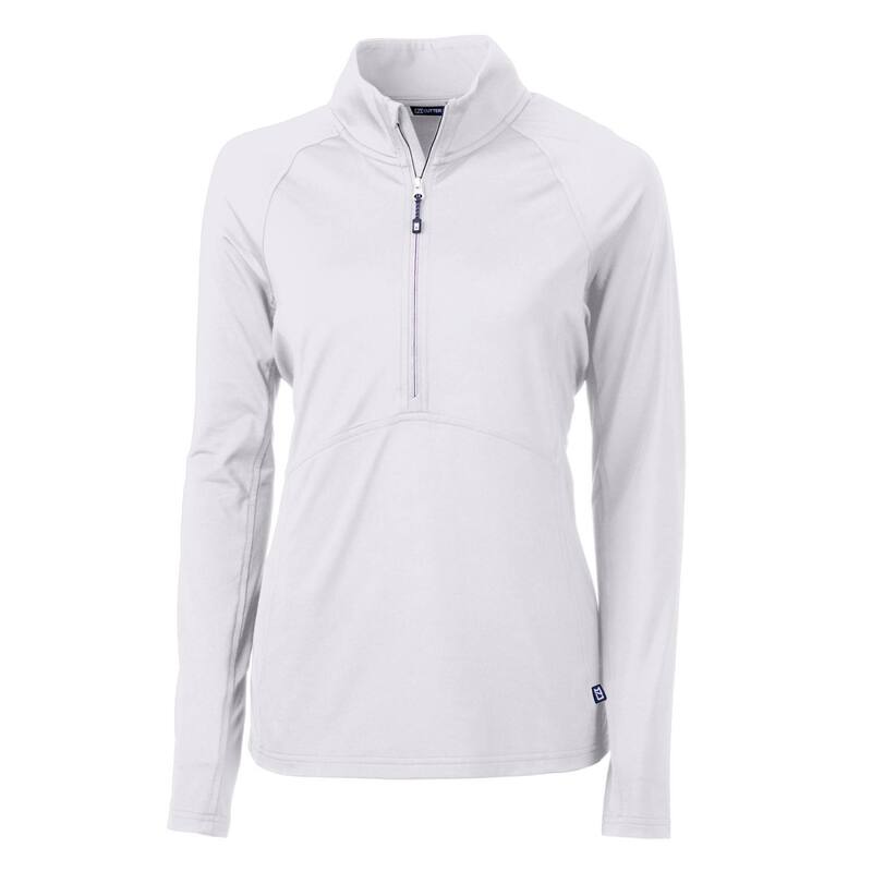 カッターアンドバック レディース アウター ジャケット・ブルゾン ハーフジップ ニット Cutter & Buck Adapt Eco Knit Stretch Recycled Womens Half Zipullover White ホワイト｜ReVida 店
