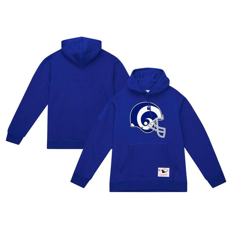 ミッチェル\u0026ネス レディース トップス プルオーバー ヴィンテージ ロゴタイプ パーカー Men\u0027s Mitchell \u0026 Ness Royalos Angeles Rams Helmet Logo Vintage Pullover Hoodie Lar Blue 青色