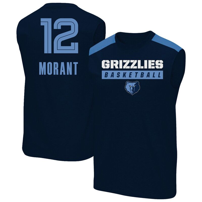プロファイル レディース トップス Tシャツ トール Men's Profile Ja Morant Navy Memphis Grizzlies Big & Tall Player Muscle Tank Grz Navy ネイビー