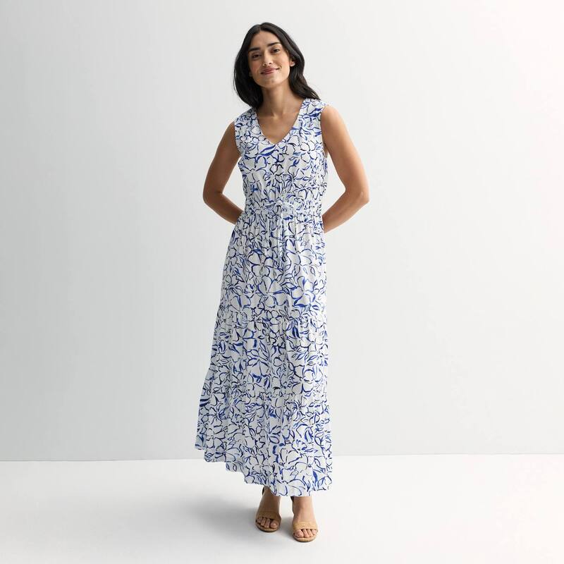 ソノマ レディース トップス ワンピース ティアード マキシ Women'sonoma Goods For Life Tiered Maxi Dress Blue Painted Floral ブルー 10,514円