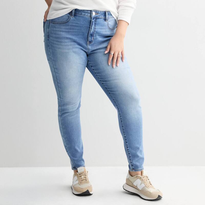 エスオー レディース ボトムス デニムパンツ プラスサイズ Juniors' Plusize SO Mid-Rise Skinny Jeggings Medium Clean｜ReVida 店