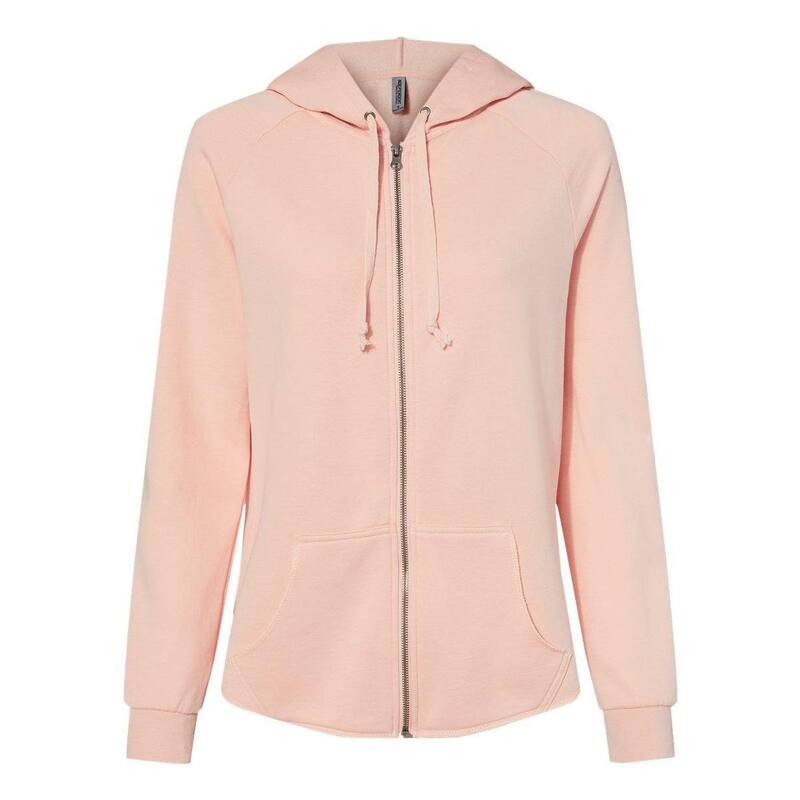 フロソ レディース トップス Tシャツ スウェット Floso Independentrading Co. Women ´ s California Wave Wash Full-zip Hooded Sweatshirt Blush ブラッシュ