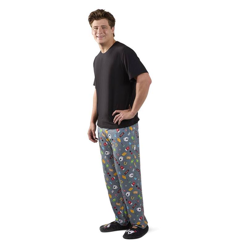 メモイ レディース アンダーウェア ナイトウェア MeMoi Men Deal Me In Two Piece Pj Set In A Bag Med Gray Heather グレー