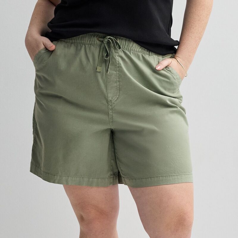 ソノマ レディース ボトムス ハーフパンツ・ショーツ プラスサイズ ショートパンツ Plusize Sonoma Goods For Lifeasy Paperbag Waist Bermuda Shorts Manololive オリーブ