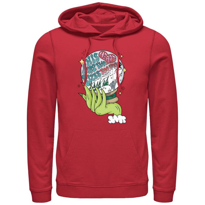 アニメキャラクター レディース トップス Tシャツ トール パーカー グラフィック Licensed Character Big & Tall Dr. Seuss Grinch Snowball Graphic Hoodie Red レッド