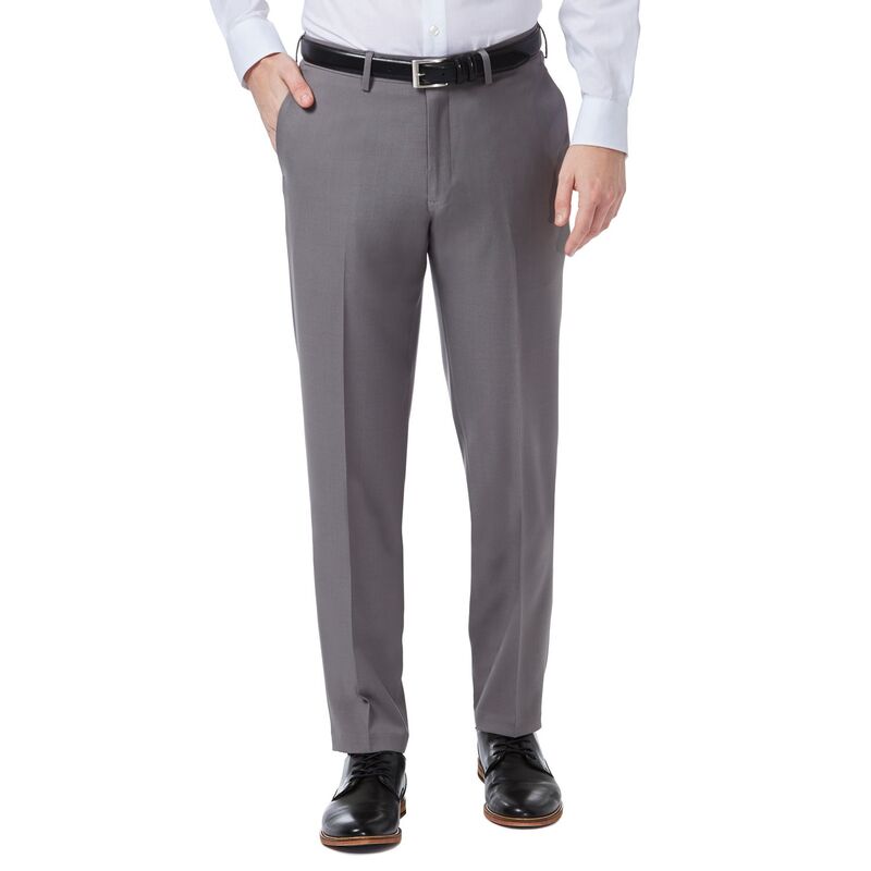 ハガー メンズ ボトムス カジュアルパンツ Men ’ s HaggarR Premium Comfort Flex-Waist Slim-Fit Stretch Flat-Front Dress Pants Gray グレー|ReVida 店