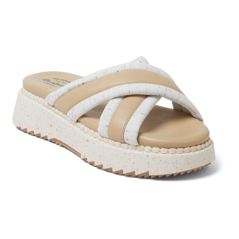 ディアフォームズ レディース シューズ サンダル プラットフォーム Dearfoams Daisy Women's Platform Sandals Cream クリーム